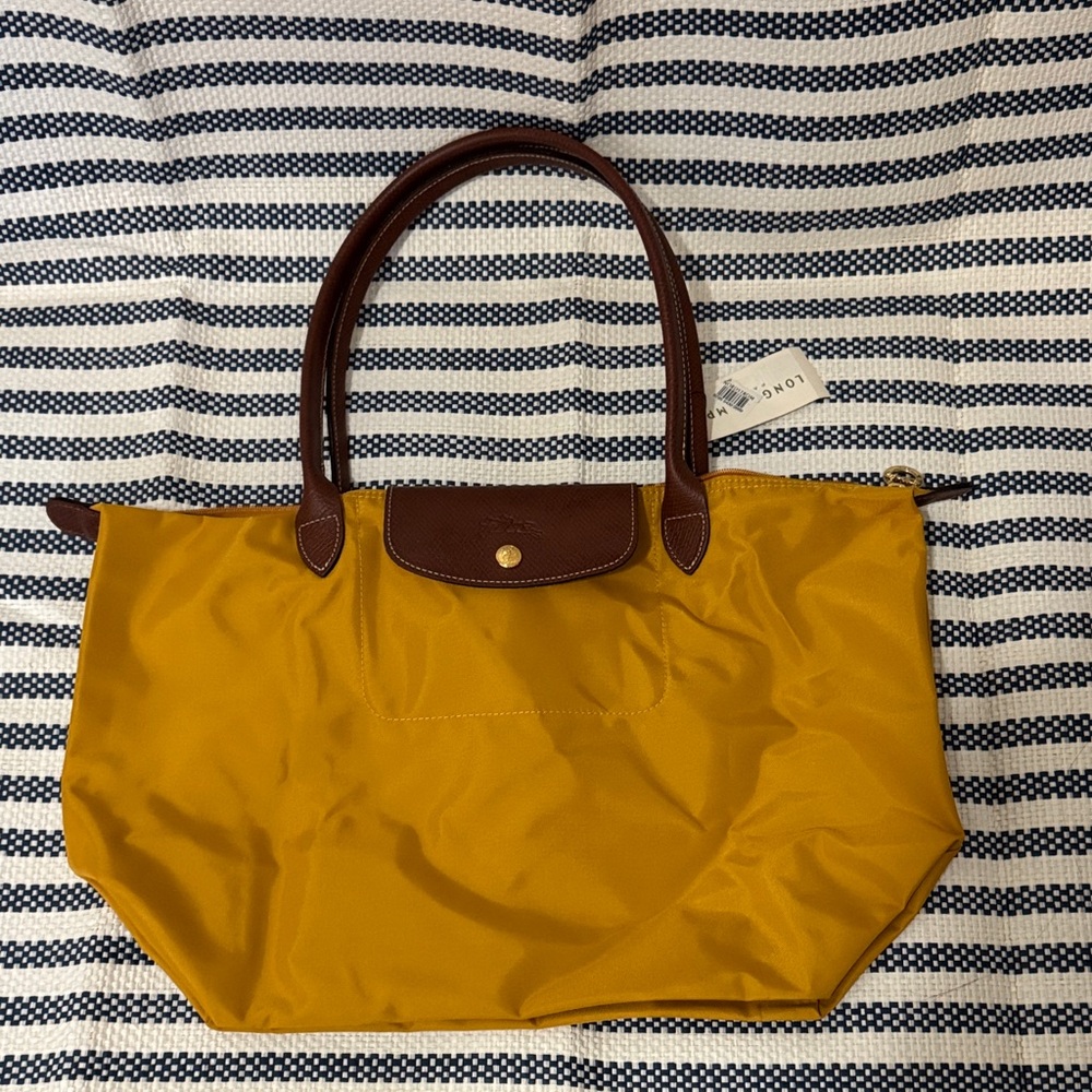 Longchamp Yellow Tote with Yellow Handles